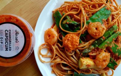 Pasta with Chargrilled Capsicum Dip