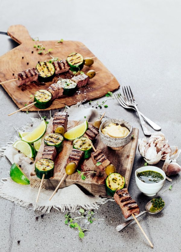 Lamb Kebabs - Trad Pesto & Aioli