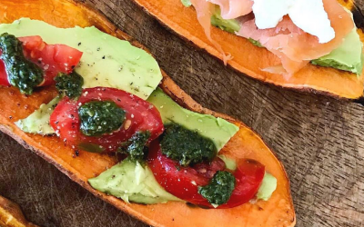 Sweet Potato Pesto Toast