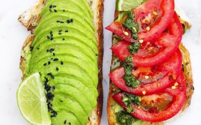 Pesto, Avocado and Tomato on Sourdough