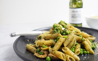 Dairy Free Pesto Pea Pasta