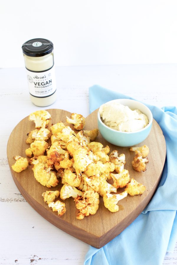 cauliflower-popcorn vegan mayonnaise roza's gourmet recipes