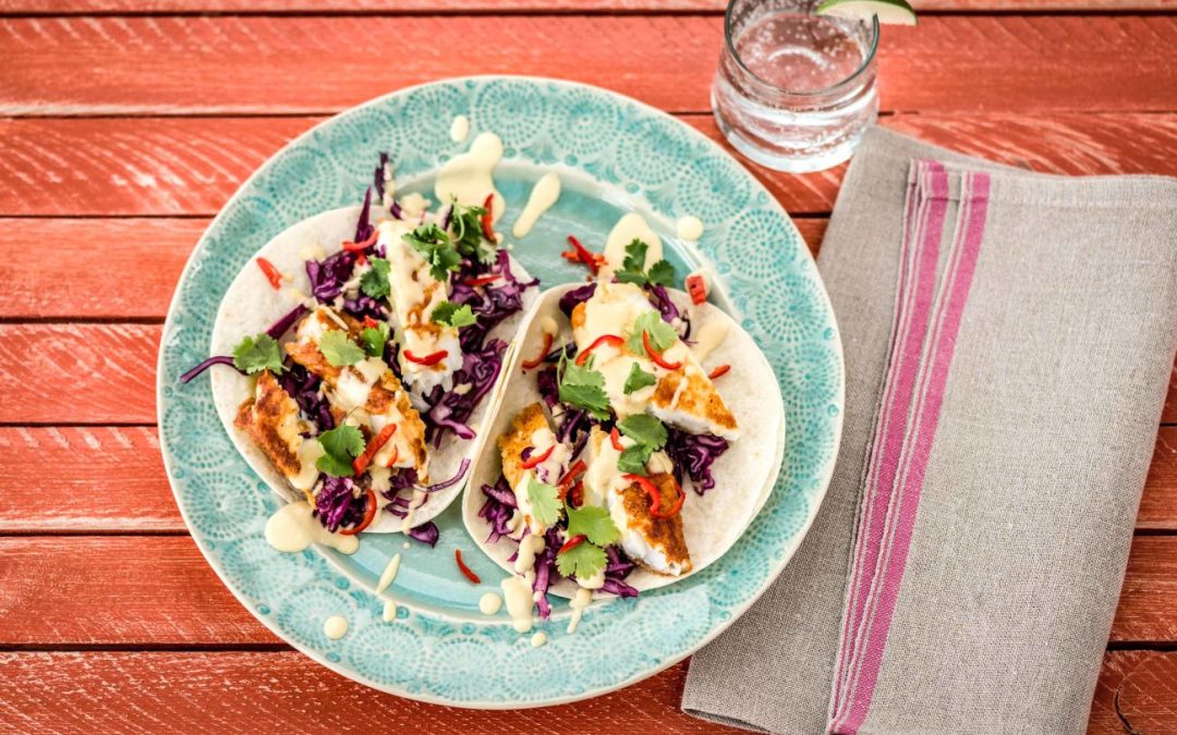 Fish Tacos with Mango Mayonnaise