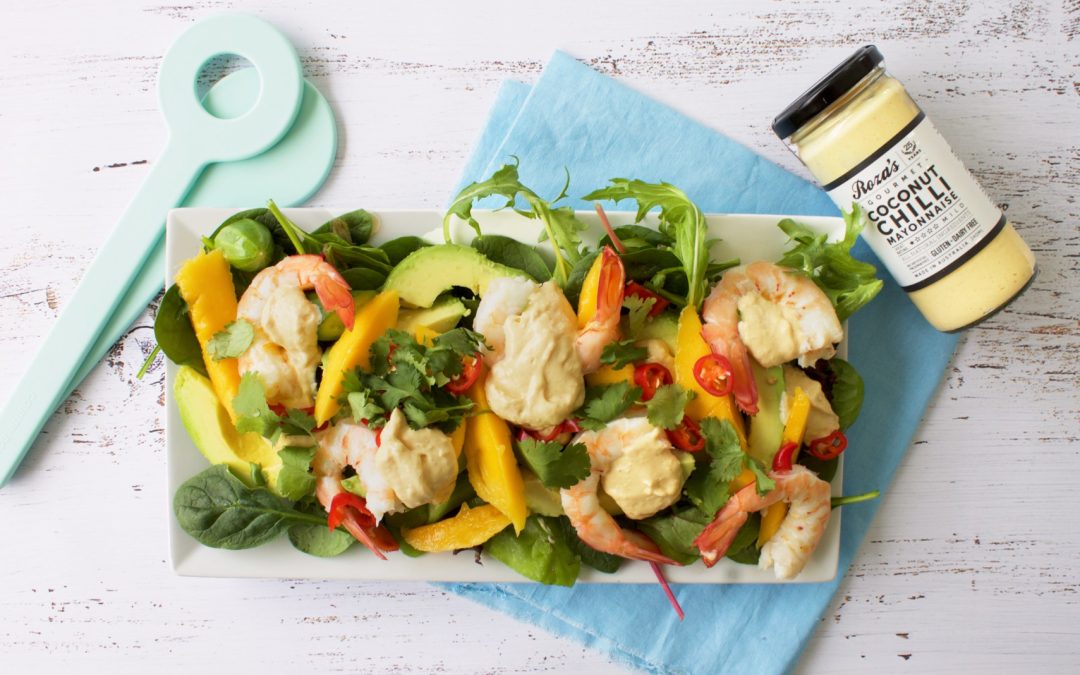 Prawn and Mango Salad with Coconut Chilli Mayonnaise