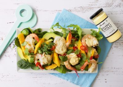 Prawn and Mango Salad with Coconut Chilli Mayonnaise
