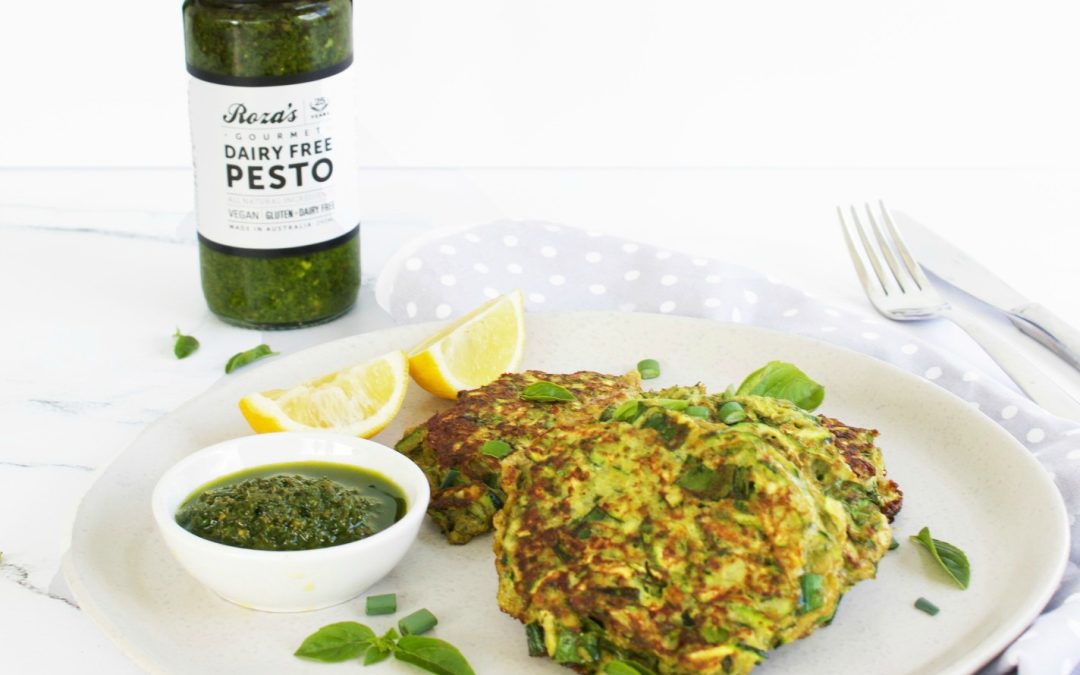 Pesto Zucchini Fritters