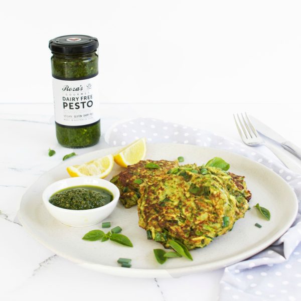 Pesto Zucchini Fritters Recipe square