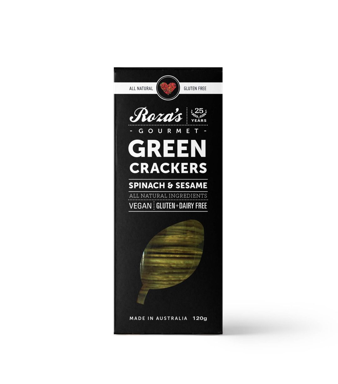 Green Crackers Gluten Free, Vegan, Dairy Free Roza's Gourmet