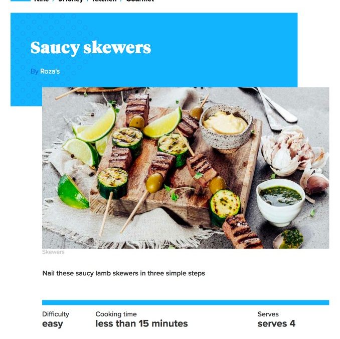 Pesto Lamb Saucy Skewers