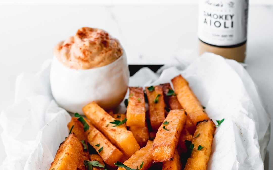 Polenta Chips with Smokey Aioli