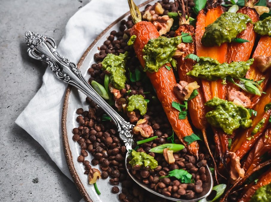 Honey Roasted Carrot and Lentil Salad