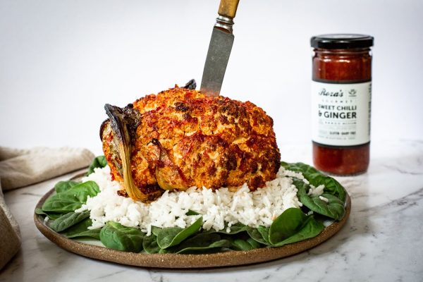 Sweet chilli & ginger cauliflower recipe roza’s gourmet gluten free sauce australian made 2 Sweet chilli & ginger cauliflower recipe roza's gourmet gluten free sauce australian made 2