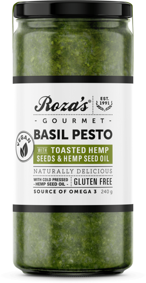 Basil Pesto with Toasted Hemp Seeds & Hemp Seed Oil