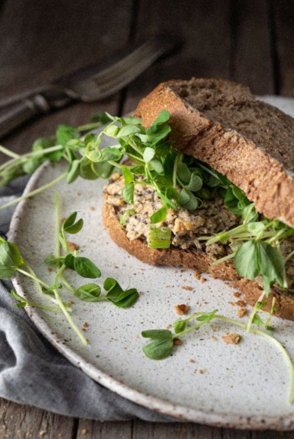 Chickpea Tuna Sandwich Recipe Roza's Gourmet Vegan Mayonnaise 2