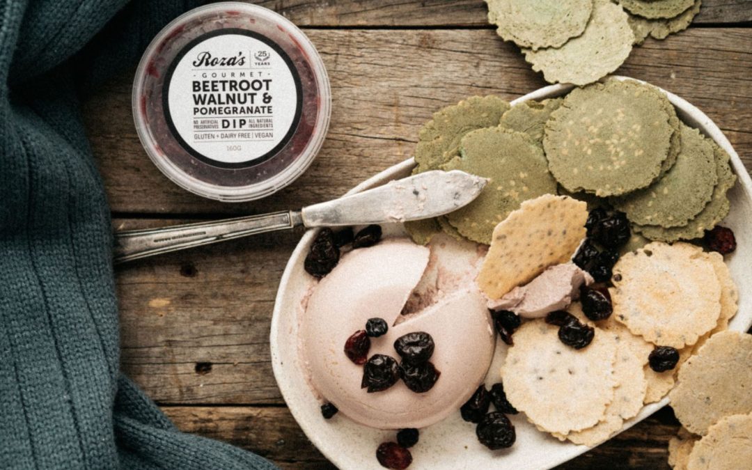 Beetroot, Walnut & Pomegranate Vegan Cheese