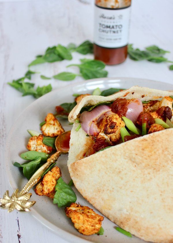 Indian Spiced Pita Pockets Recipe Roza's Gourmet Tomato Chutney 1