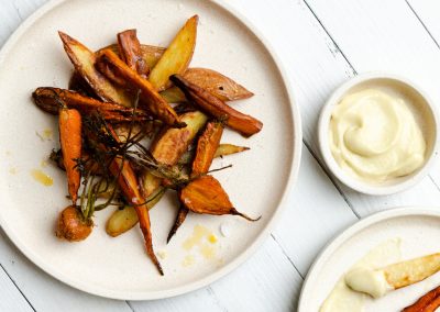 Roasted Vegetables with Garlic Aioli