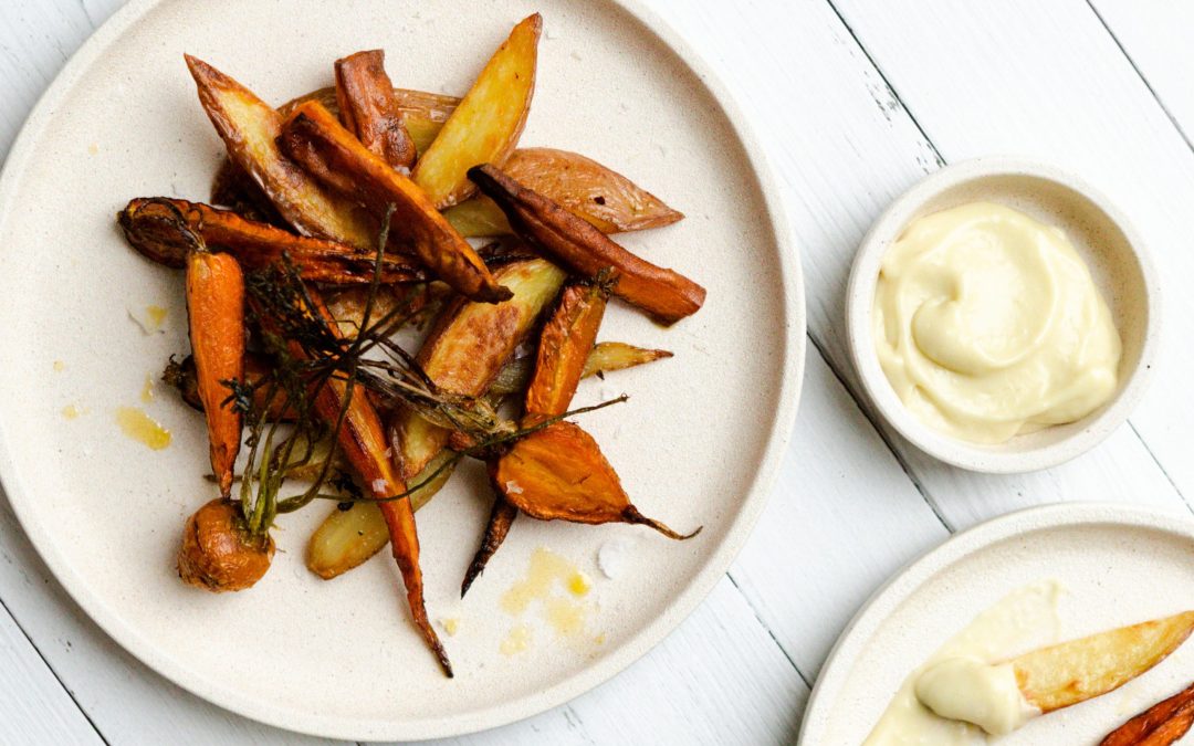 Roasted Vegetables with Garlic Aioli