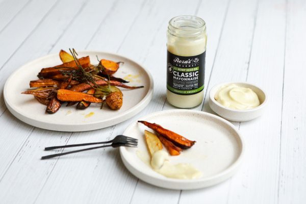 ROZAS VEG HEMP MAYO 2020-1489 Roasted Vegetables with Roza's Hemp Seed Oil Mayonnaise Recipe