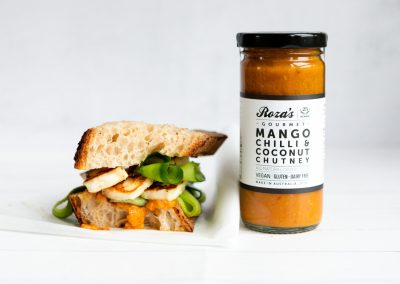 Halloumi, Cucumber & Mango Chutney Sandwich