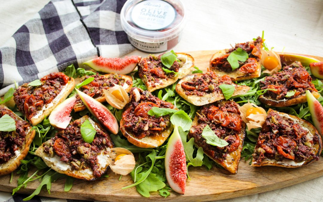 Super easy Olive Tapenade Bruschetta